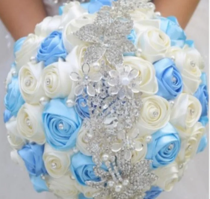 10pcs Satin Rose Brooch Bouquet PACK- 021