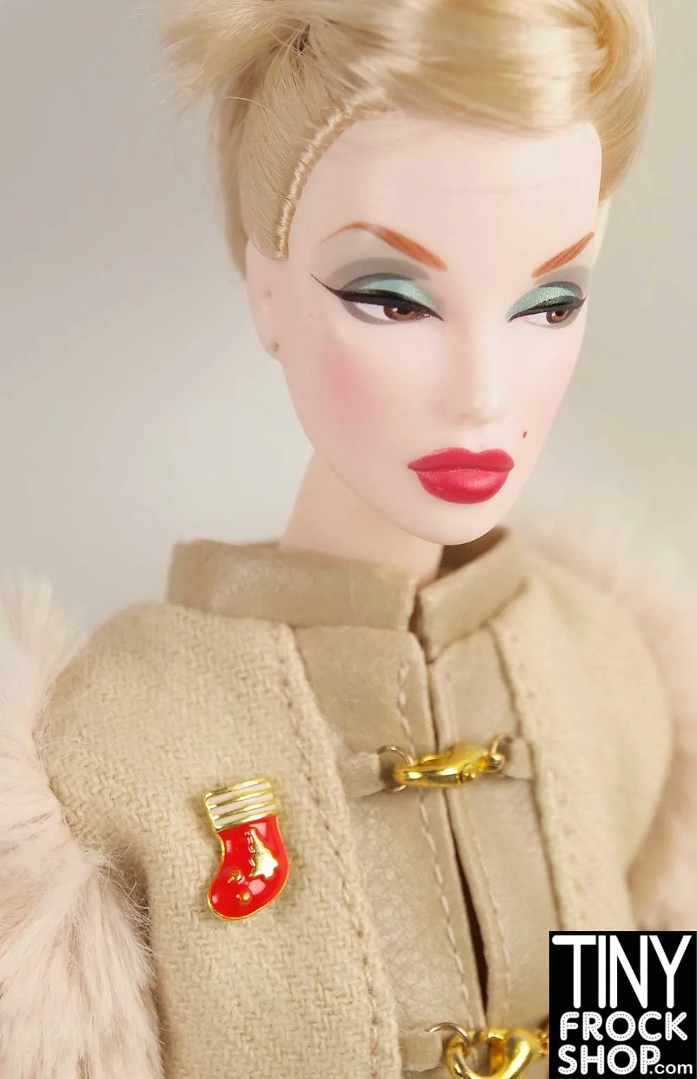 12" Fashion Doll Christmas Magnetic Brooches by Pam Maness