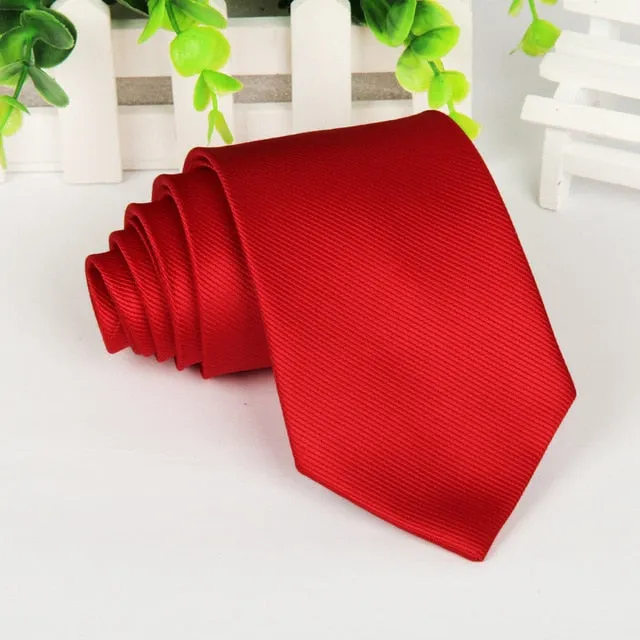 20 style brand Polyester neck tie for men Solid black corbatas 8 cm gravata slim formal social event green wedding dress lot