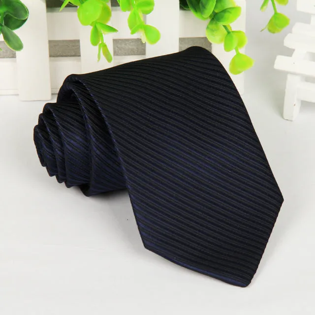 20 style brand Polyester neck tie for men Solid black corbatas 8 cm gravata slim formal social event green wedding dress lot