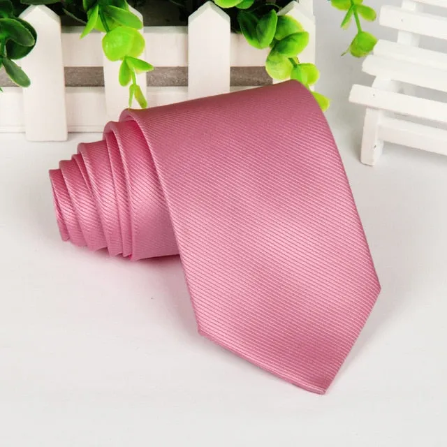 20 style brand Polyester neck tie for men Solid black corbatas 8 cm gravata slim formal social event green wedding dress lot