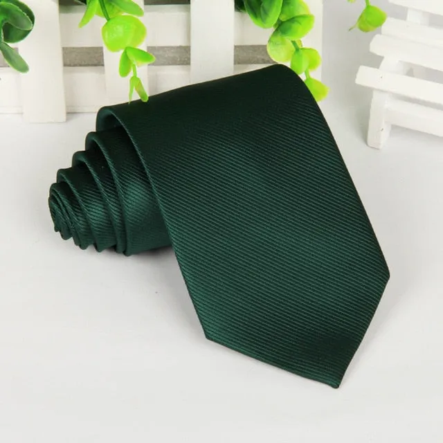 20 style brand Polyester neck tie for men Solid black corbatas 8 cm gravata slim formal social event green wedding dress lot