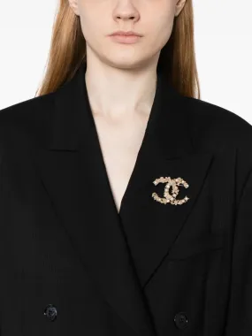 2012 CC Logo Pearl Embellished Brooch