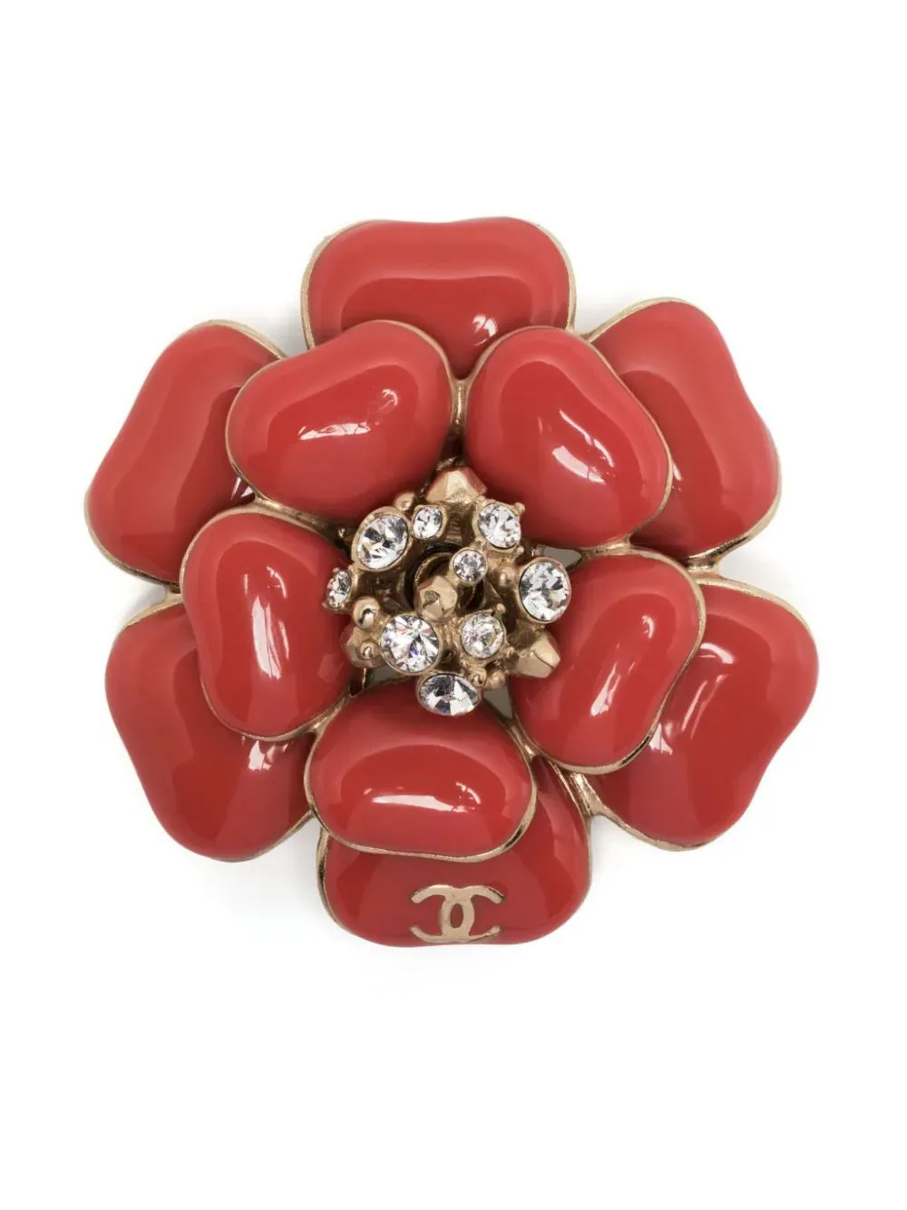 2013 Camélia Crystal Embellished Brooch