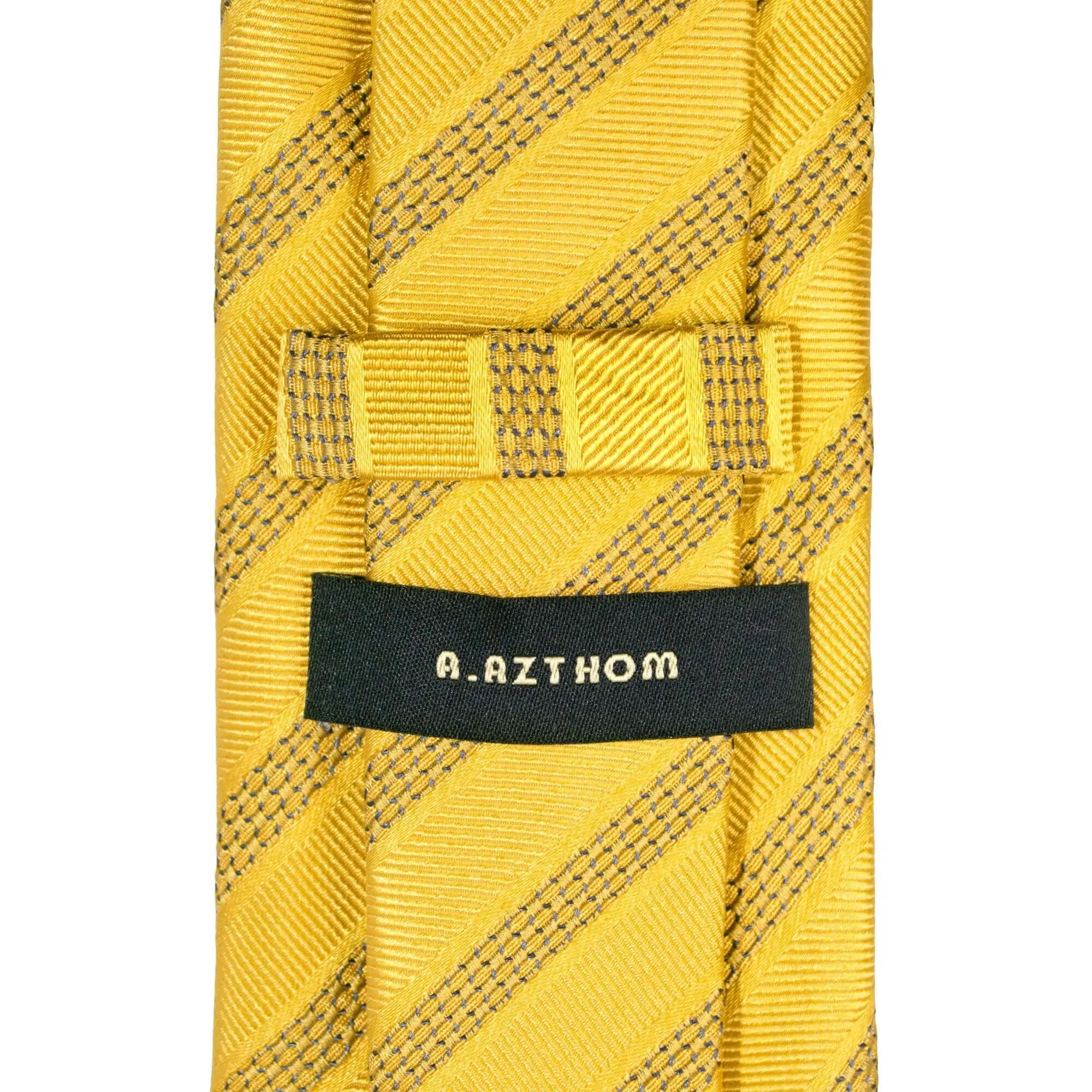 8cm Woven Striped Necktie in Yellow J