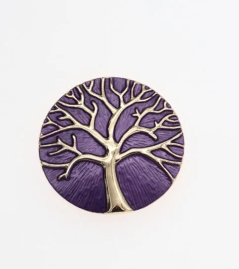 Abstract tree of life magnetic brooches