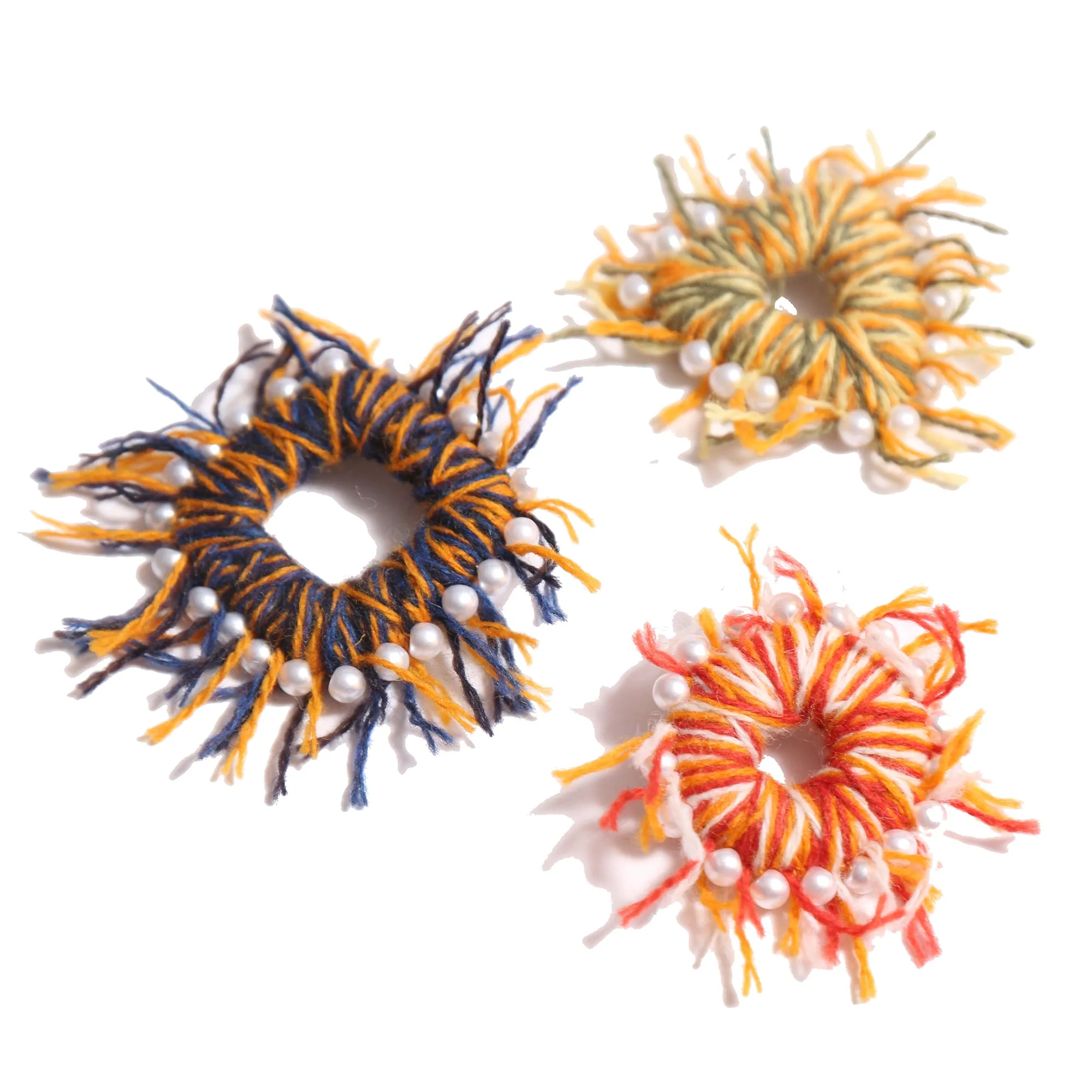 AELA FRINGE BROOCHES (SET OF 3)