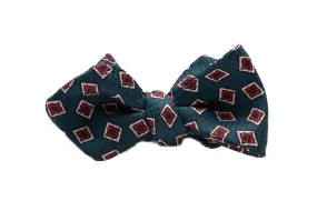 Aqua Green Jacquard Woven Bow Tie