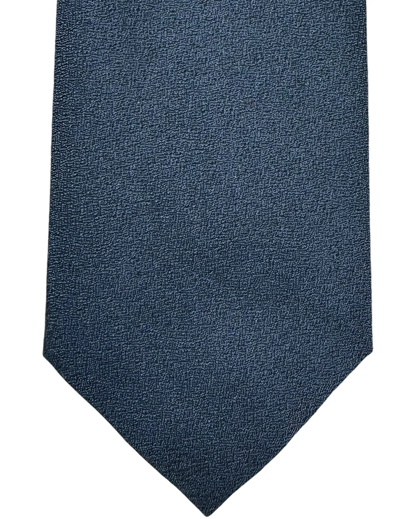 Armani Silk Tie Metal Blue Solid