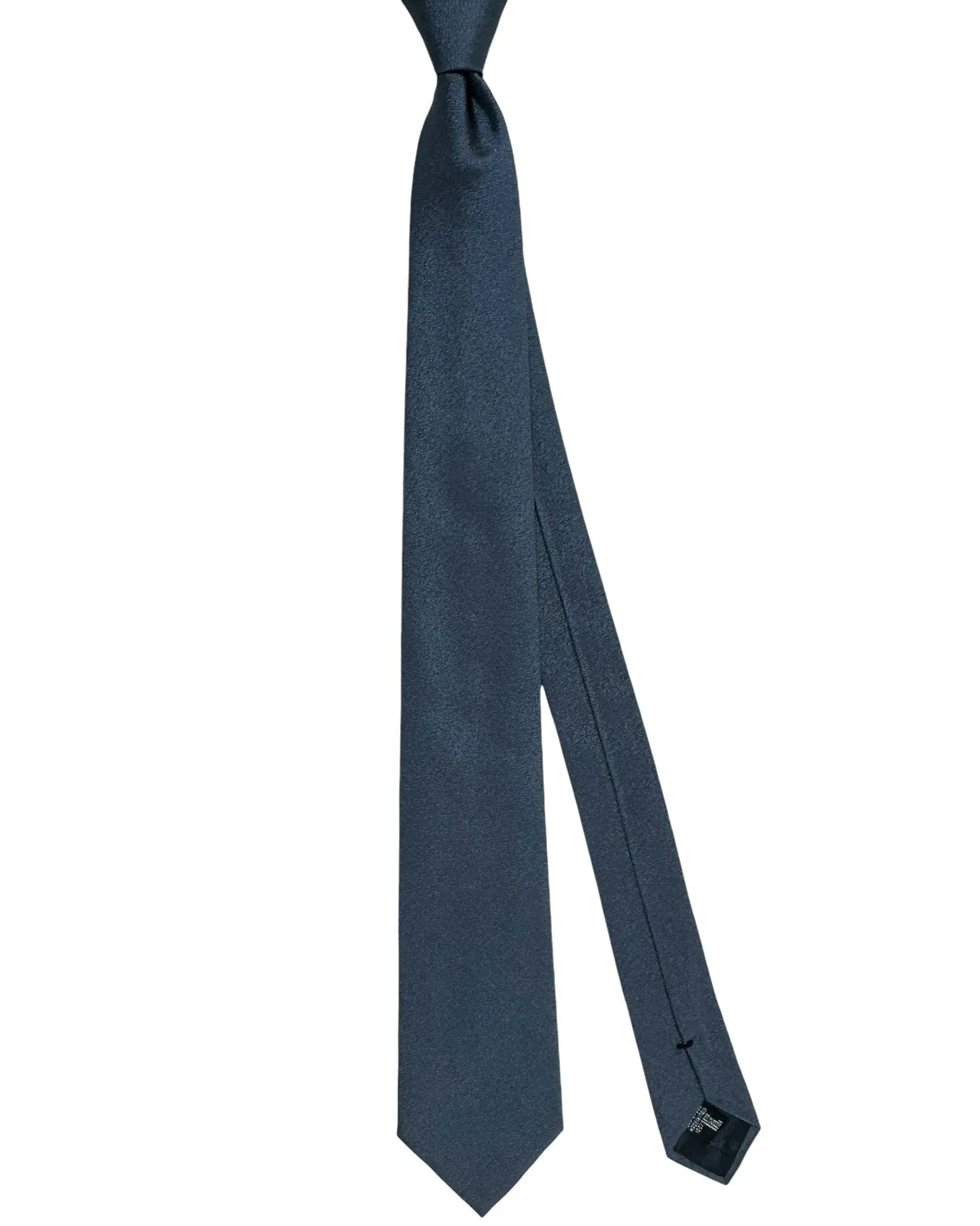 Armani Silk Tie Metal Blue Solid