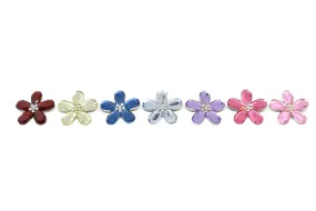 Assorted Flower Rhinestone Brooch 1.50" -10 Pieces