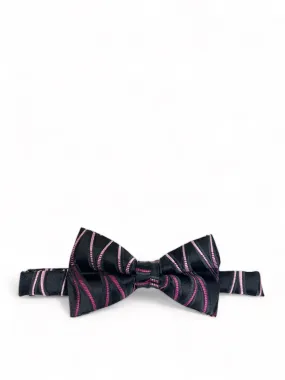 Black and Pink Bow Tie and Pocket Square