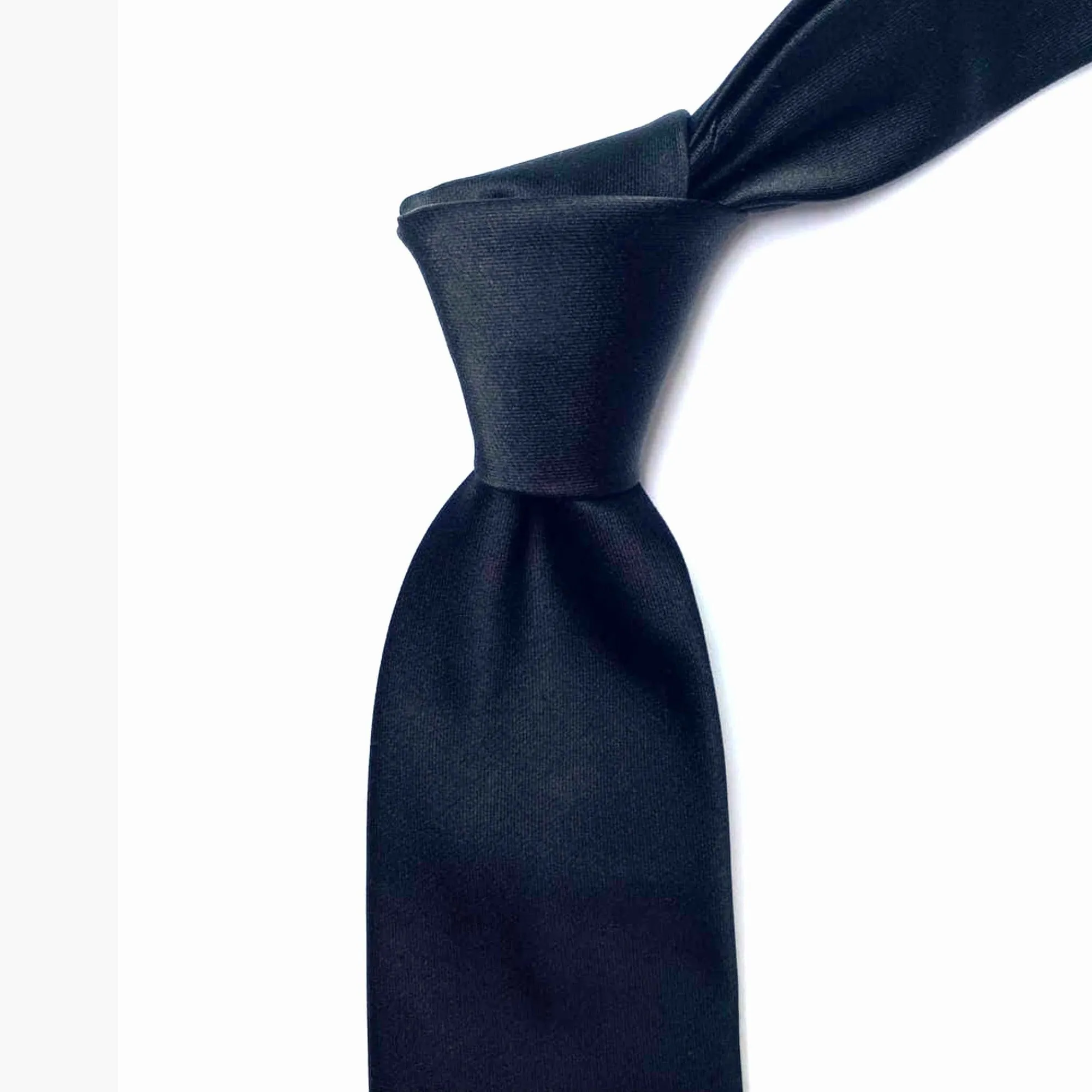 Black Orobianco Satin Necktie