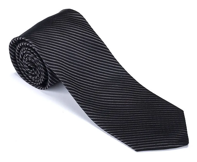 Black Ottoman Necktie - F3775