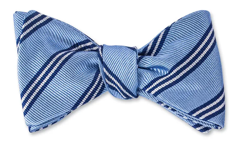 Blue Brooks Striped Bow Tie - B2449