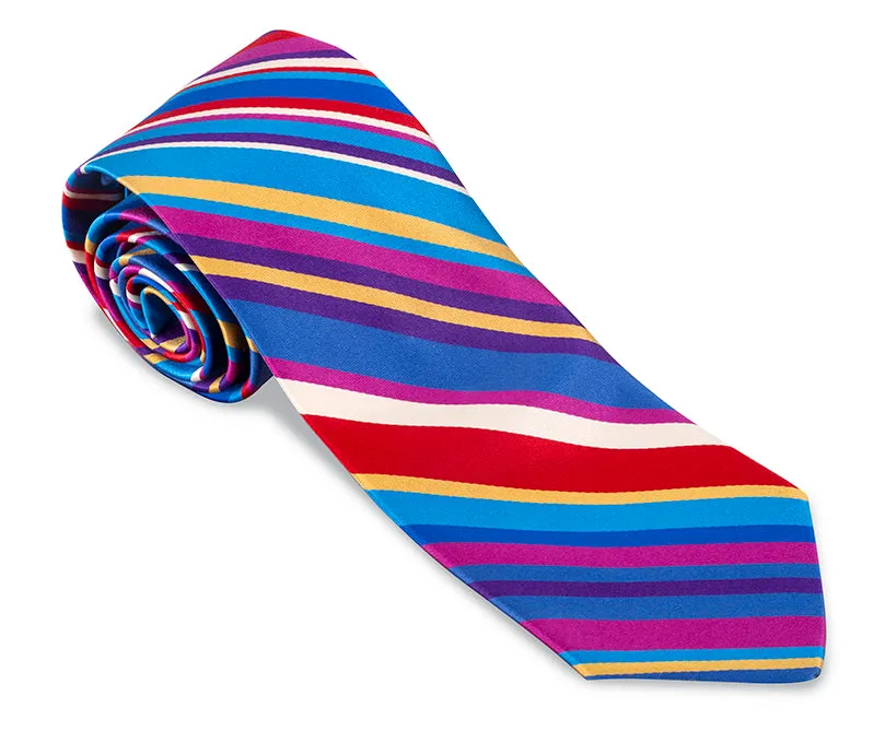 Blue Dempsey Stripes Necktie - F5444