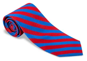 Blue/Red Bar Stripes Necktie - F1092