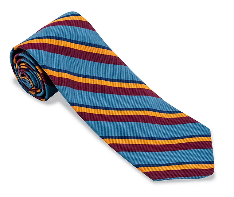 Blue/Wine Bruton Stripes Necktie - F5554