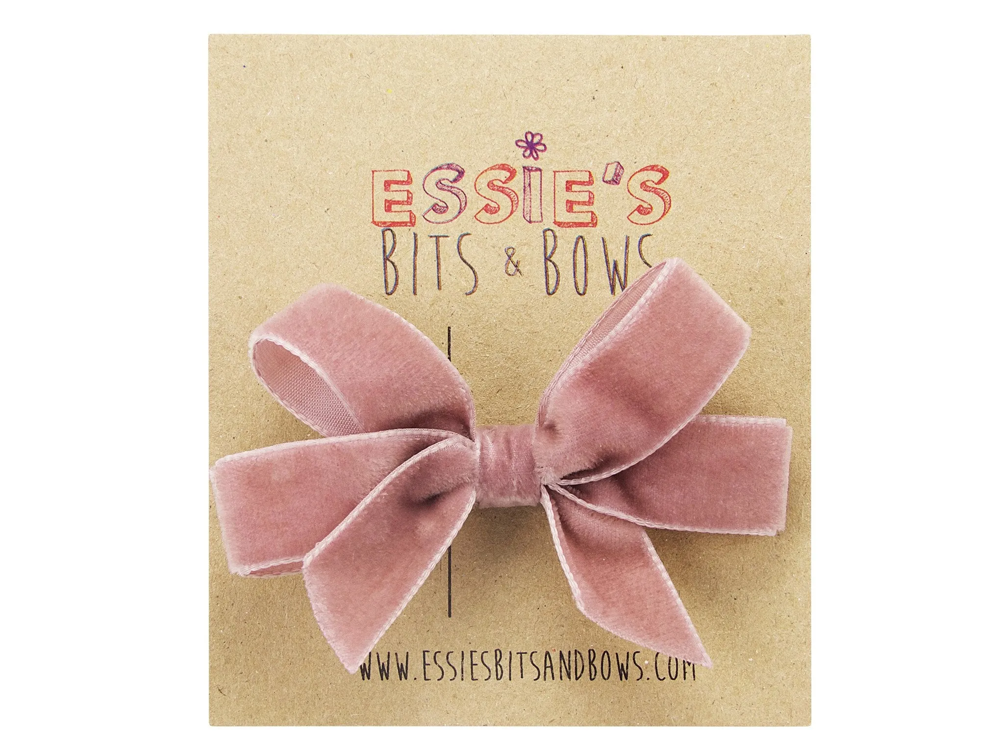 Blush pink, Georgia velvet hair bow