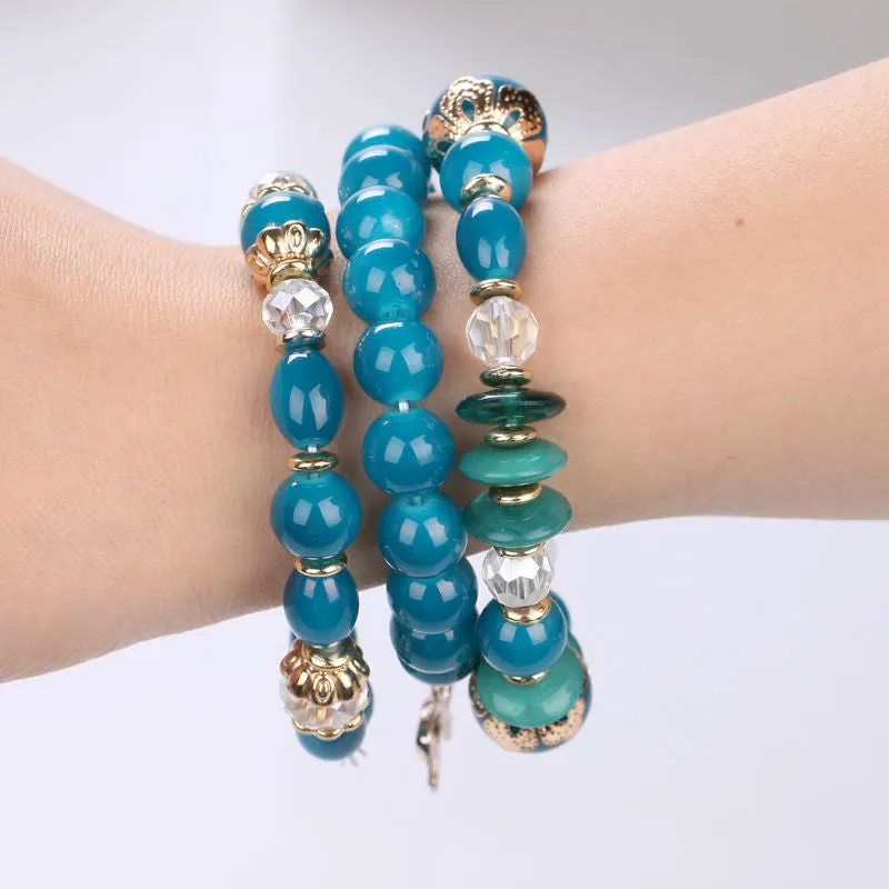 Bracelets For Women Rushed Sterling Jewelry Handmade Pearl Beads Design Colorful Fashion Multilayer Bracelets