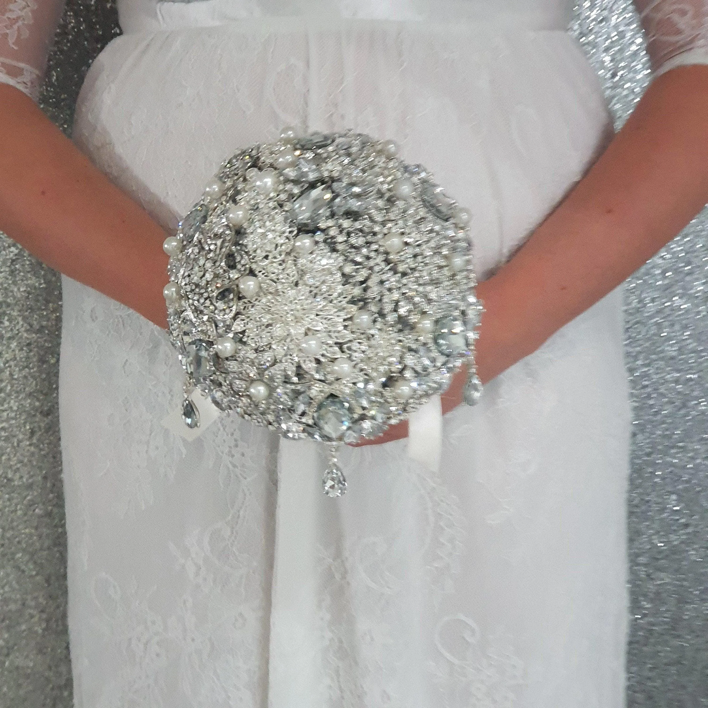 Brooch bouquet, jewel bouquet, Full jeweled bouquets. by Crystal wedding uk