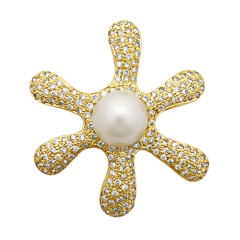 Brooch-South Sea Pearl and Diamond