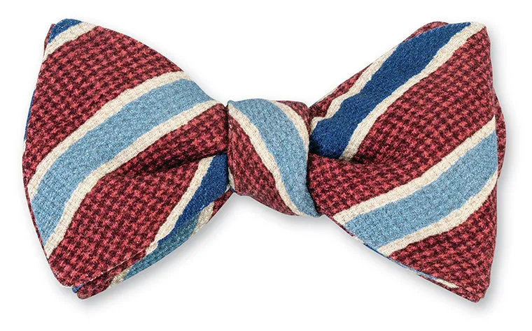 Burgundy Chester Stripes Bow Tie - B5595