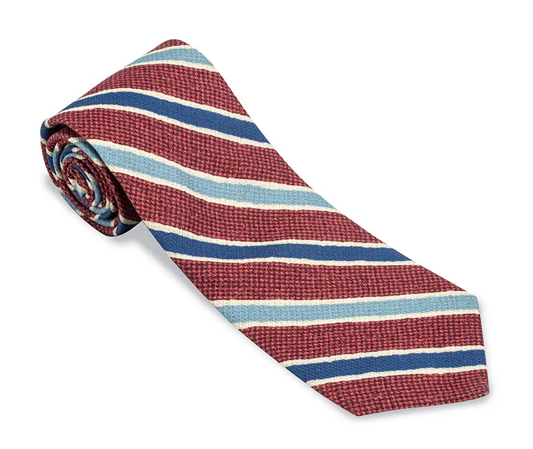 Burgundy Chester Stripes Necktie - F5595