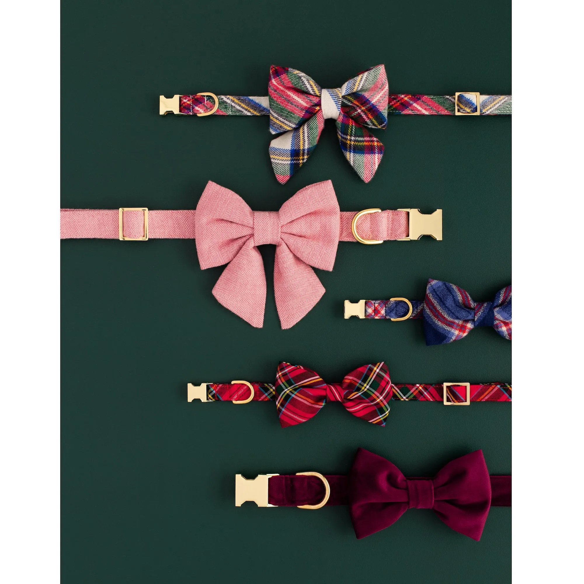 Burgundy Velvet Bow Tie Collar