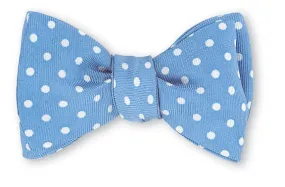 Carolina Blue/ White Windsor Dots Bow Tie - B1694