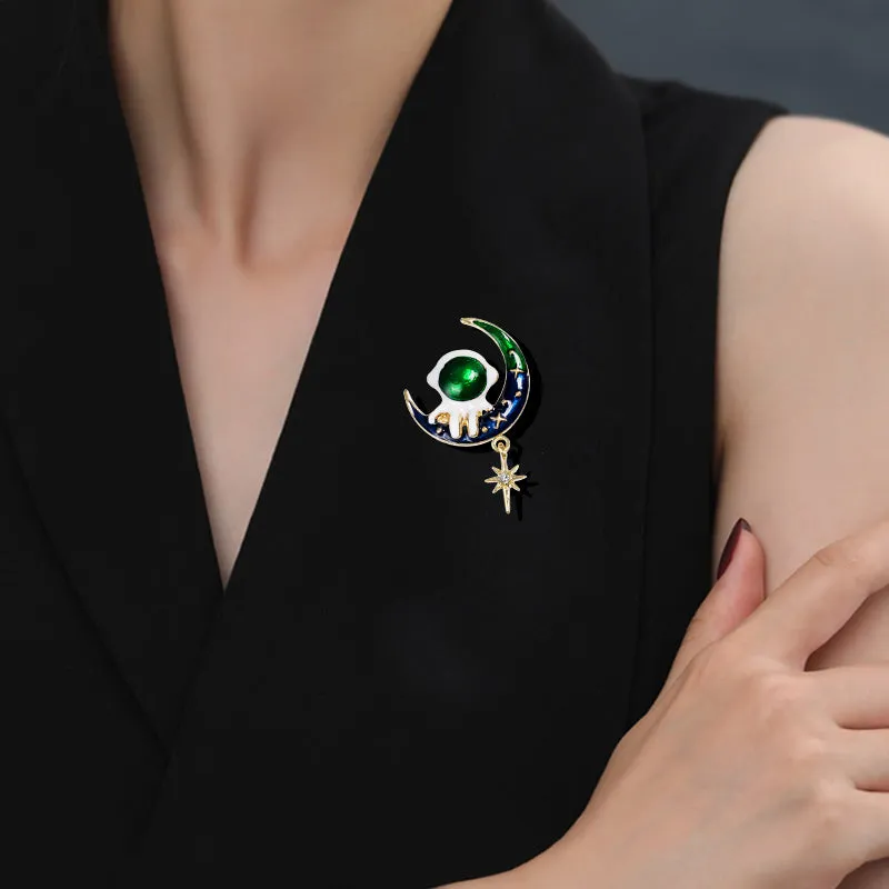 Cartoon Aerospace Star Alloy Brooch