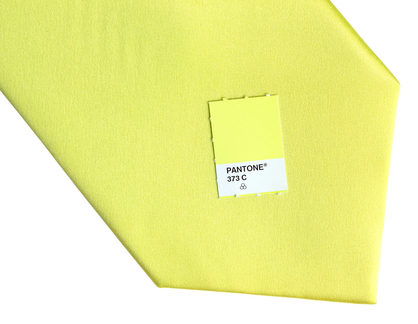 Chartreuse Necktie. Yellow-Green Solid Color Satin Finish Tie, No Print