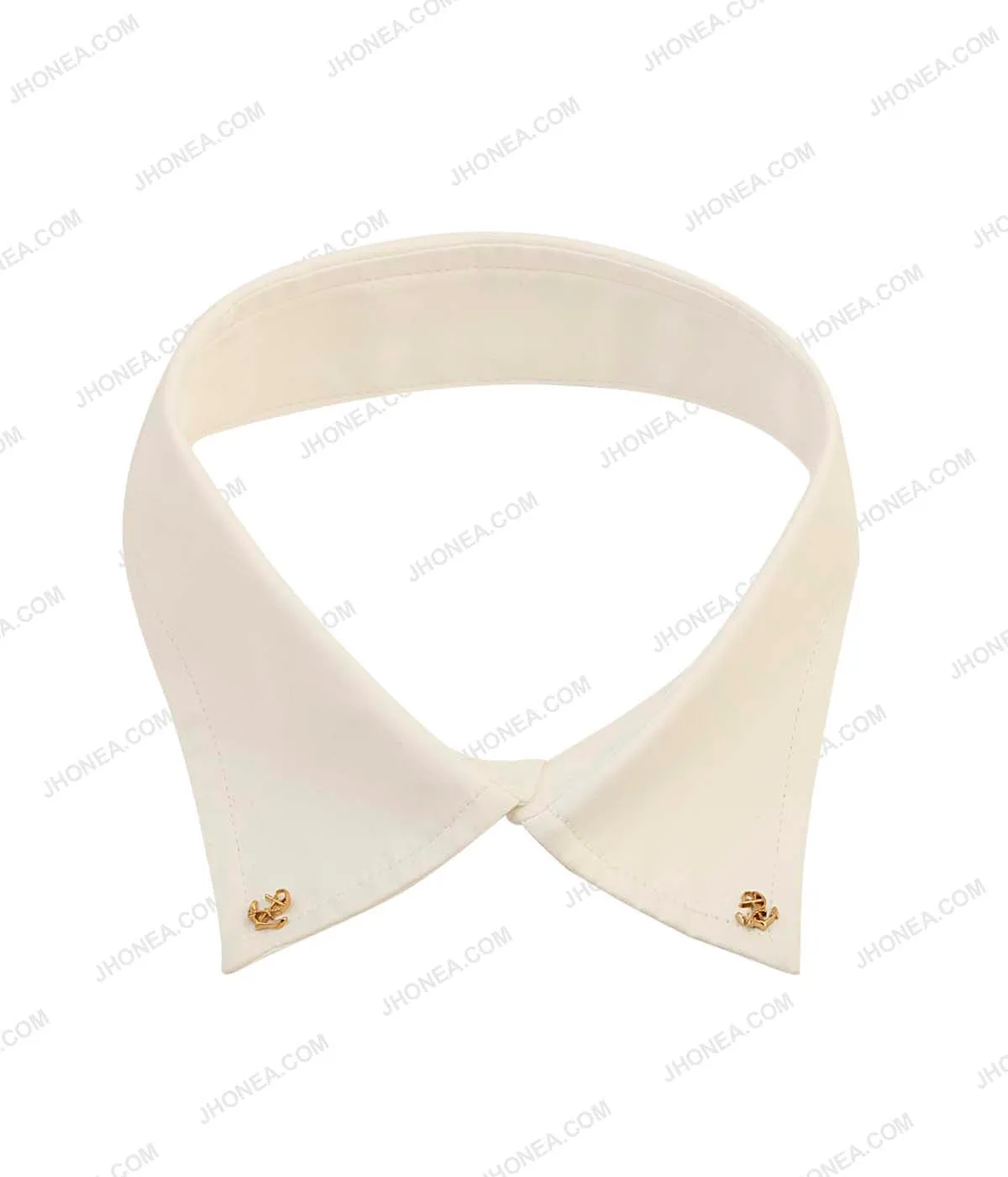 Classic Anchor Shape Golden Collar Tips Brooch