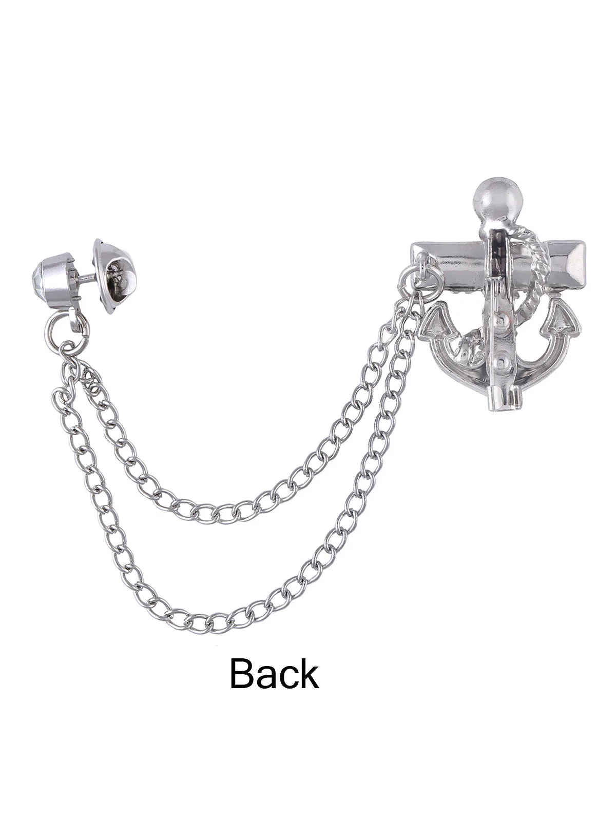 Classic Unisex Anchor with Chain Fashion Brooch