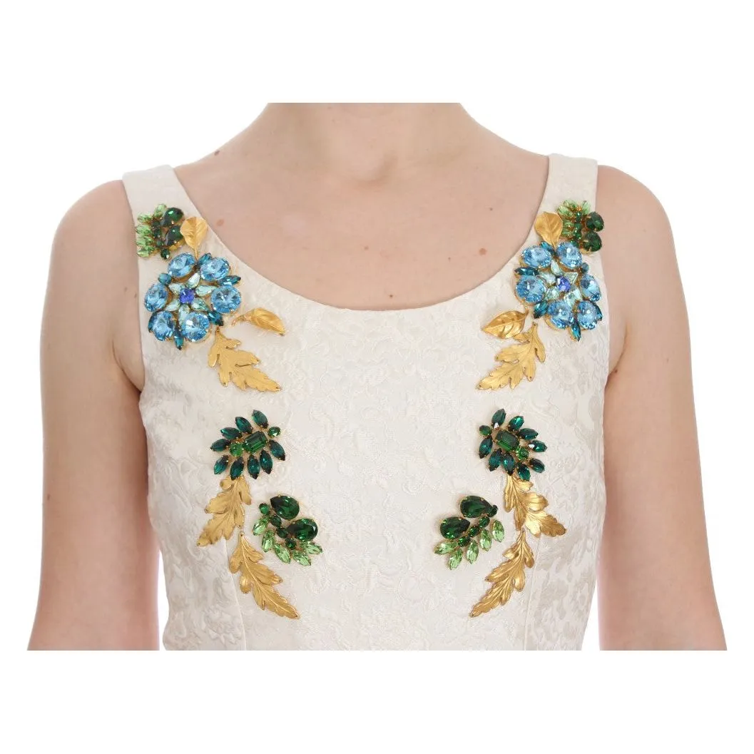 Dolce & Gabbana Elegant Floral Brocade Sheath Dress