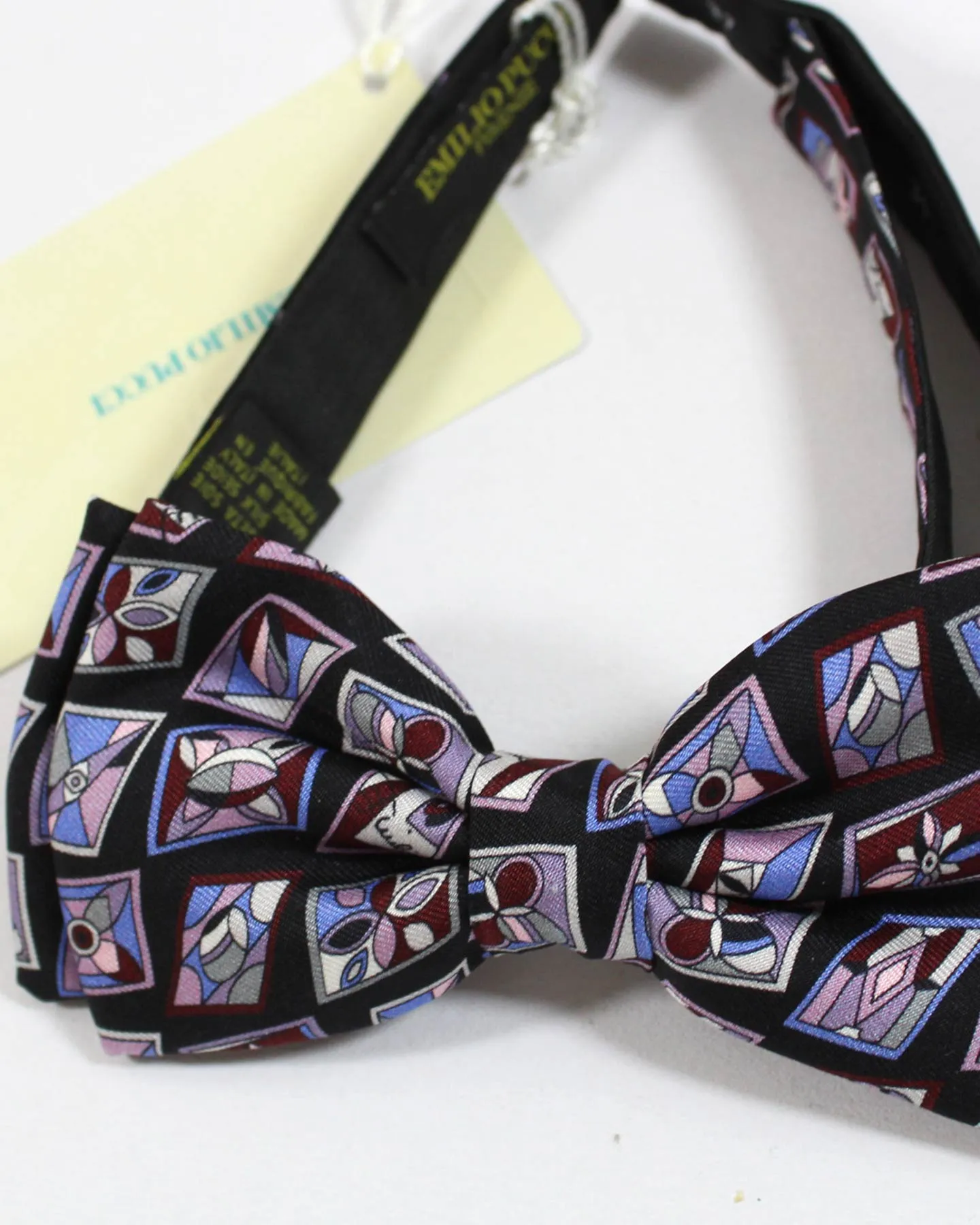 Emilio Pucci Bow Tie Purple Pink Pre-Tied SALE