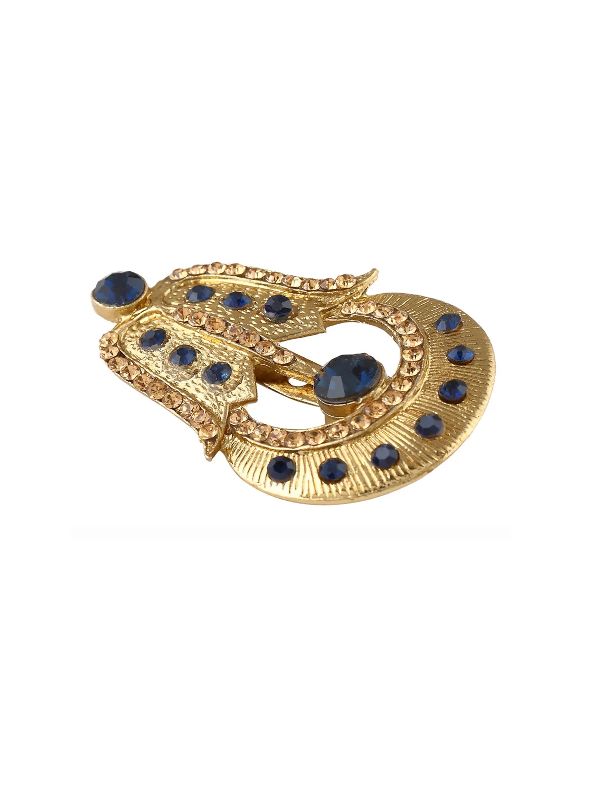 Ethnic Diamond Golden Wedding Brooch