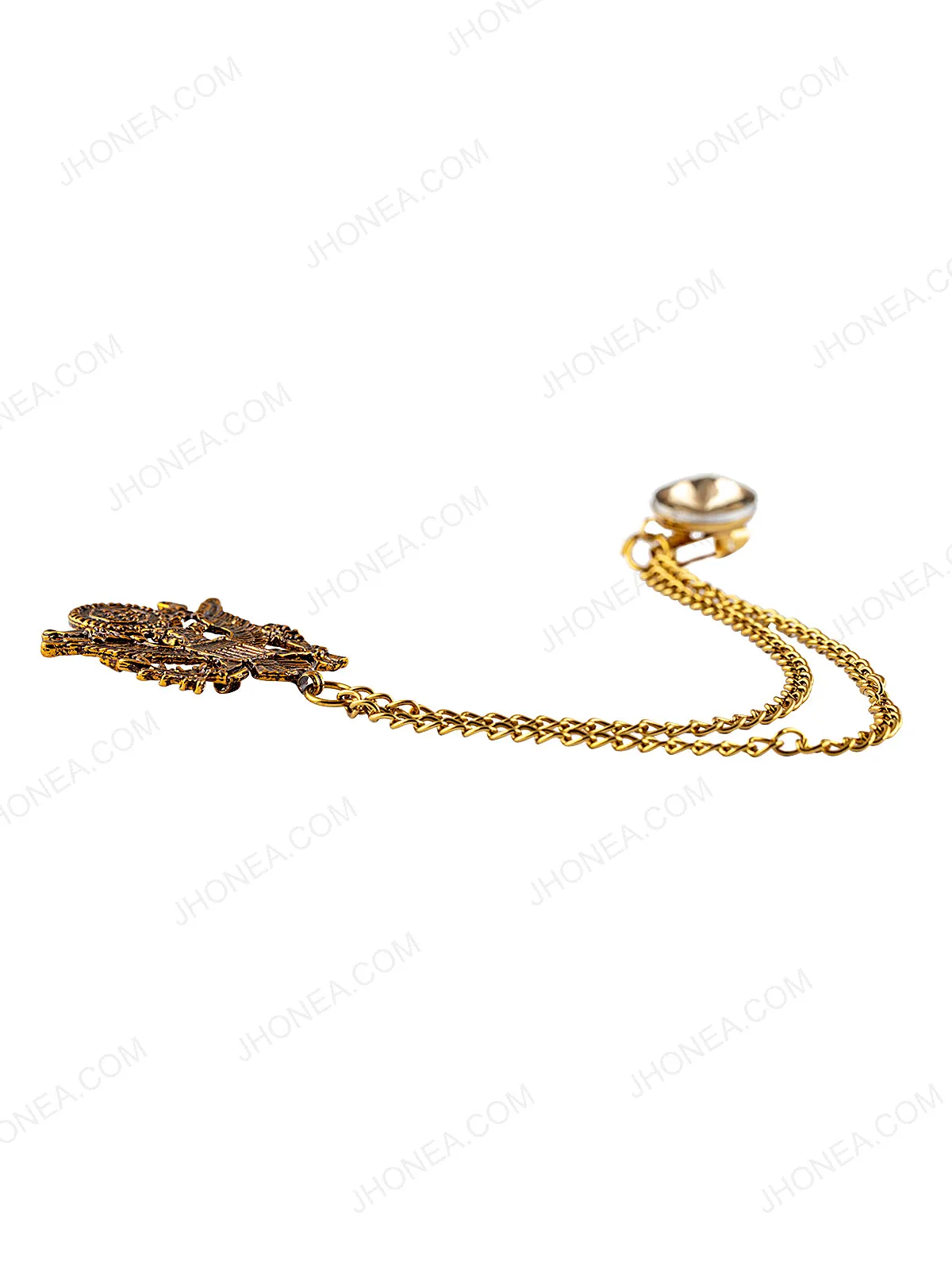 Ferocious Rising Phoenix Antique Bronze Chain Brooch