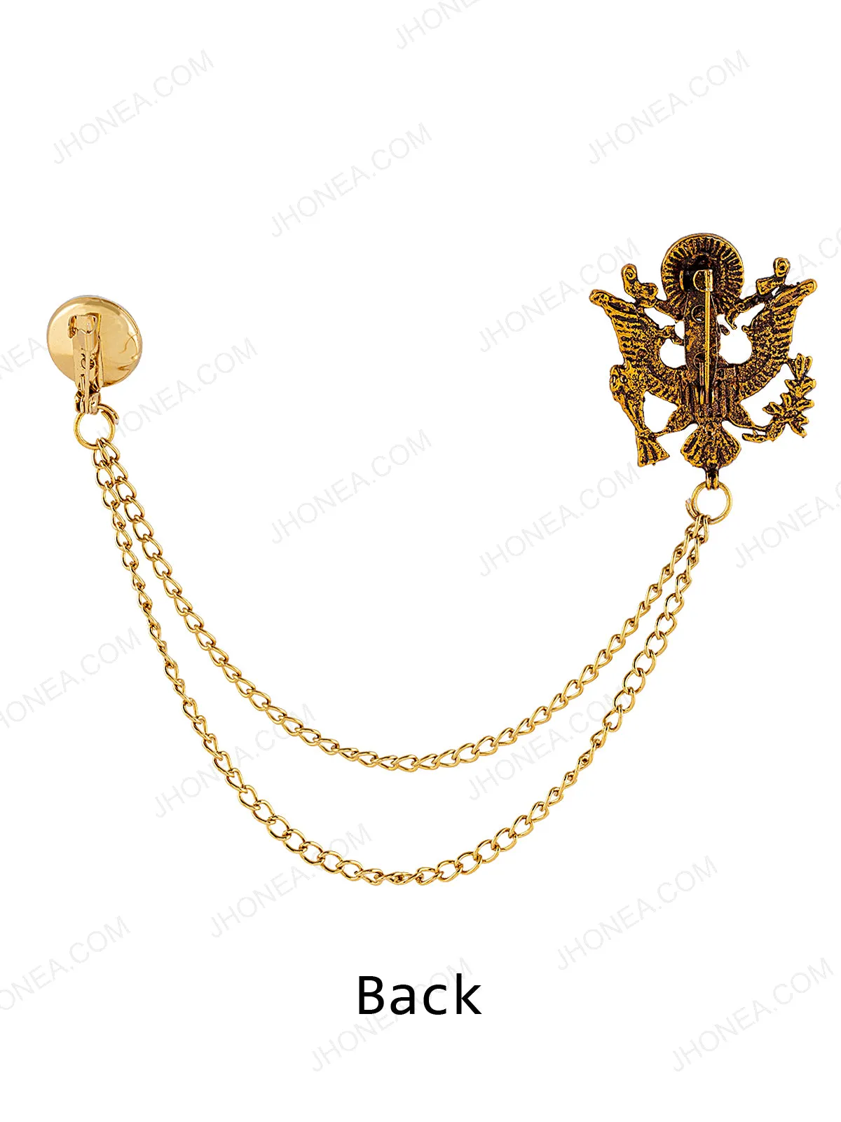 Ferocious Rising Phoenix Antique Bronze Chain Brooch