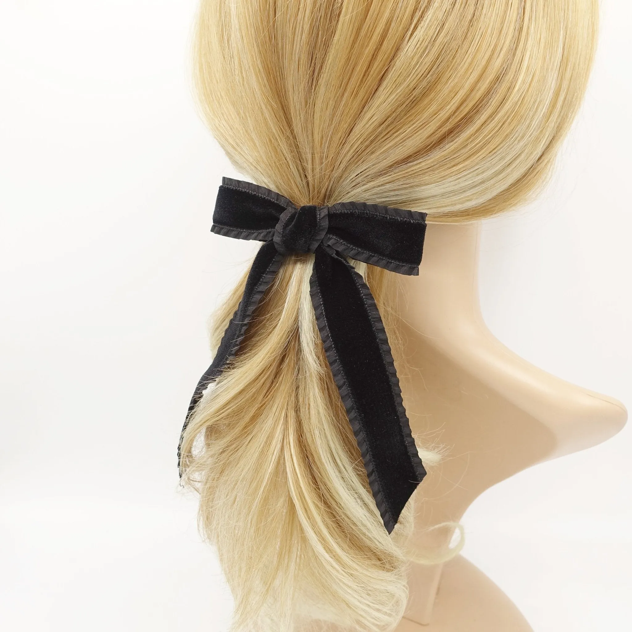 frill velvet hair bow  VS-Premium202701