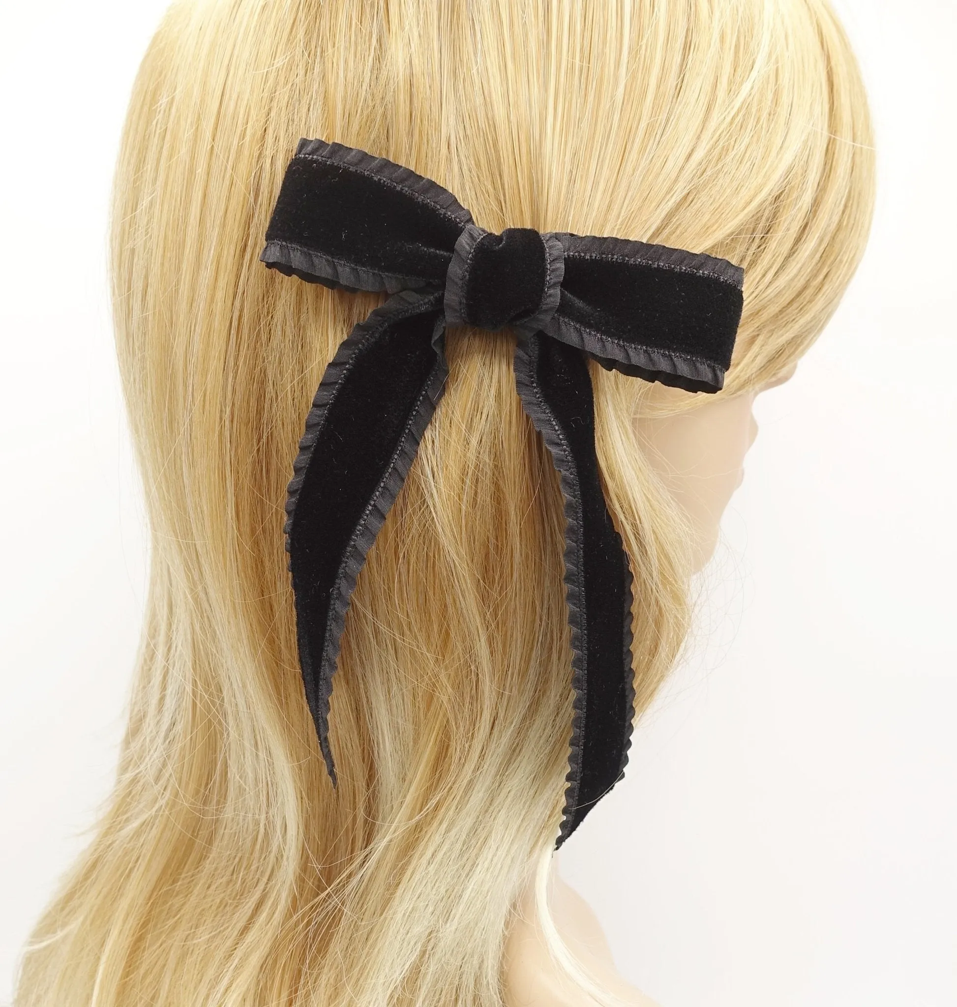 frill velvet hair bow  VS-Premium202701