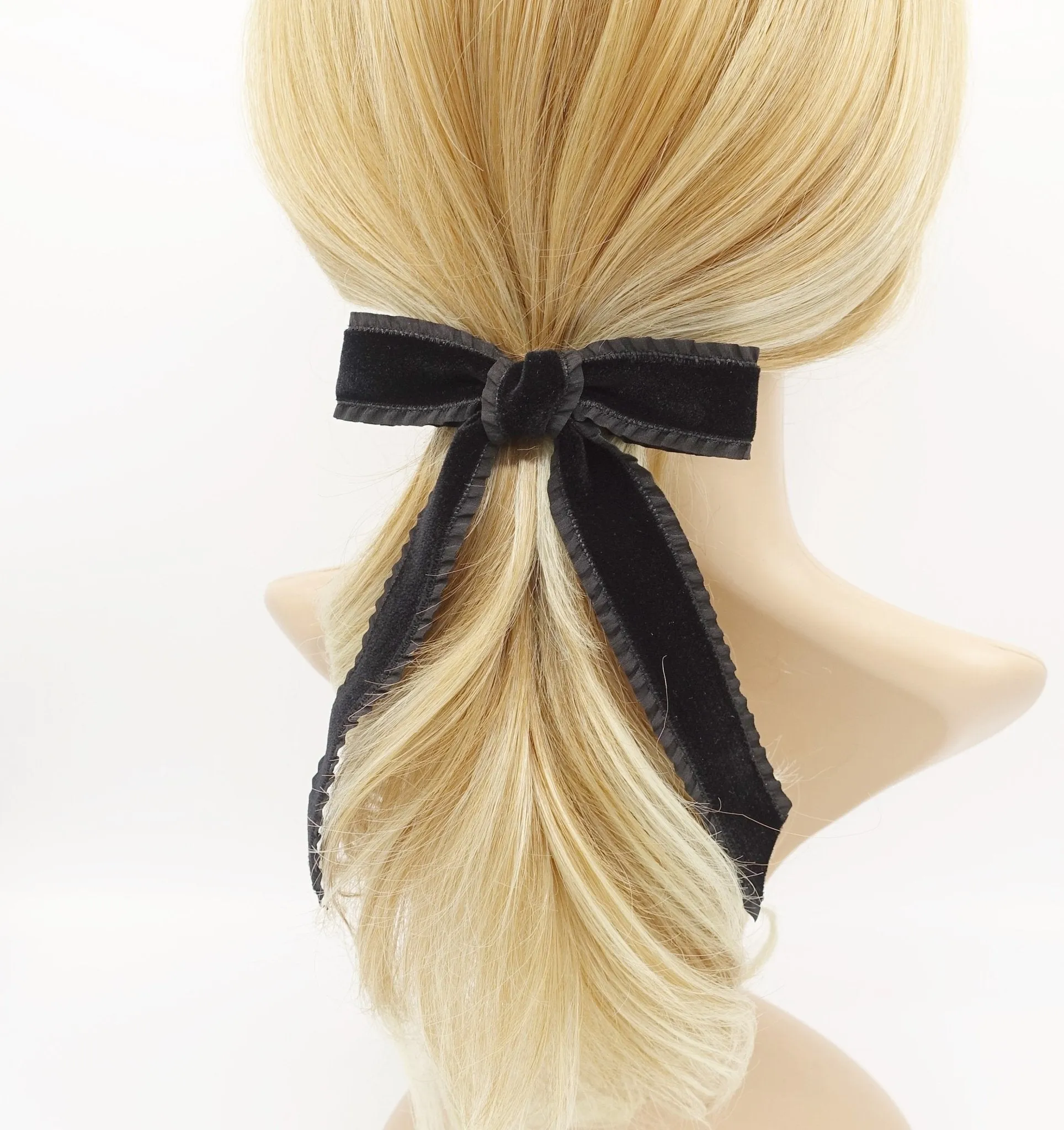 frill velvet hair bow  VS-Premium202701