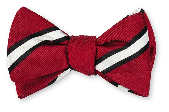 Garnet Butler Stripes Bow Tie - B5363