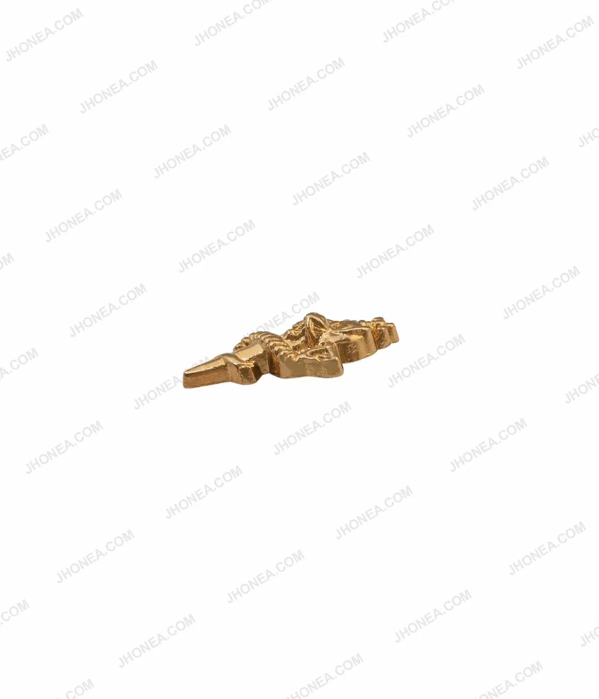 Golden Snake & Sword Motif Collar Tips Brooch