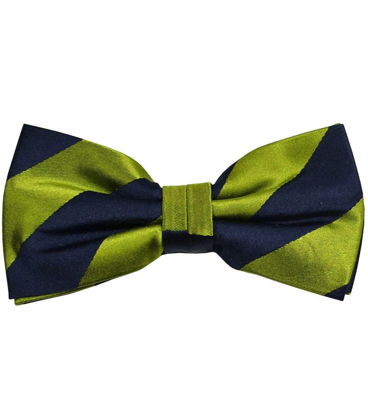 Green and Navy Silk Bow Tie