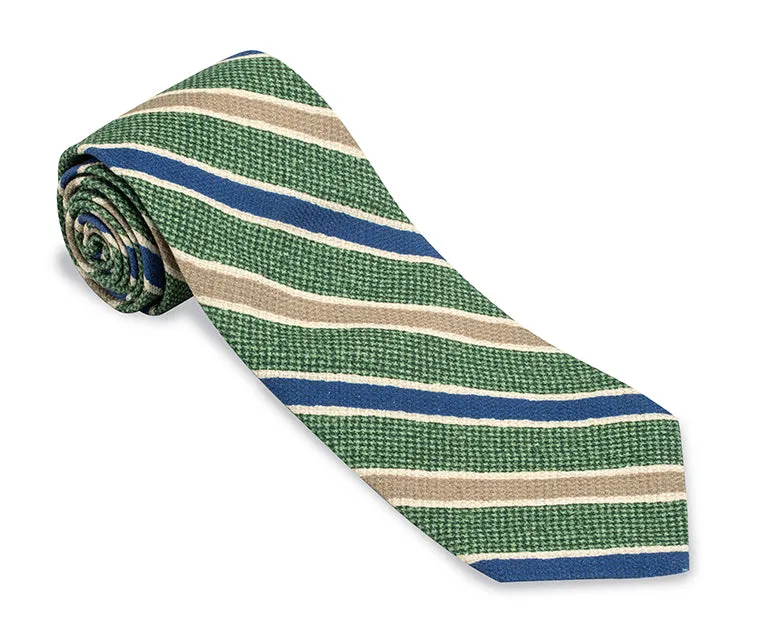 Green Chester Stripes Necktie - F5596