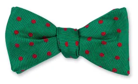 Green/ Red Vero Polka Dots Bow Tie - B2012