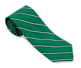 Green/Navy Queens Stripes Necktie - F5562