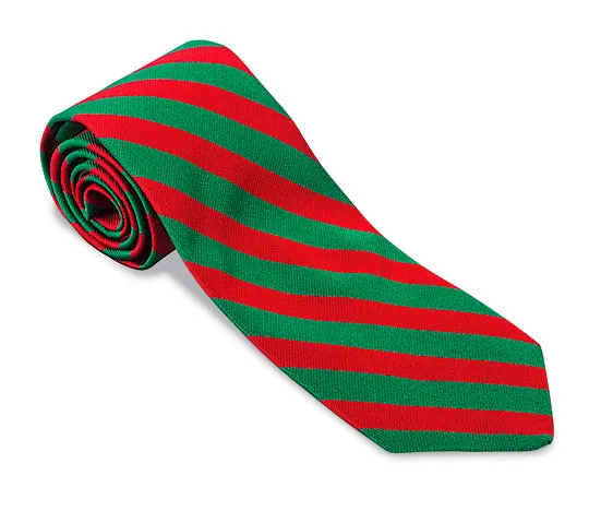 Green/Red Bar Stripes Necktie - F630