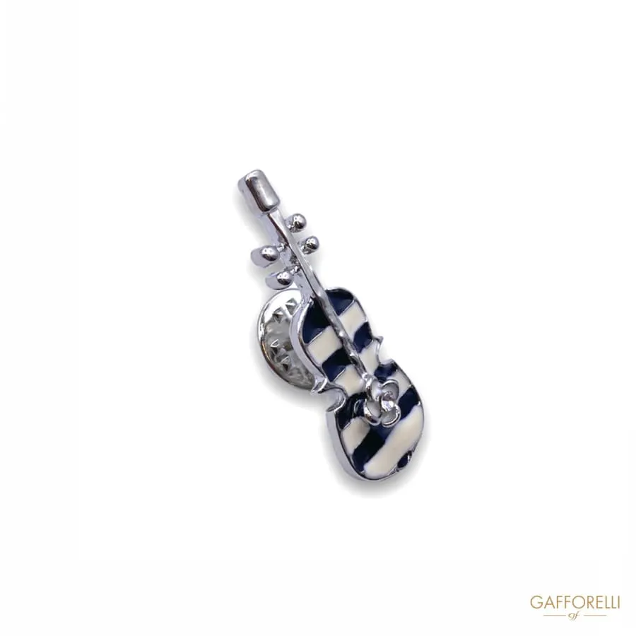 Guitar Pins with Metal Base and Butterfly Closure E156 d - Gafforelli